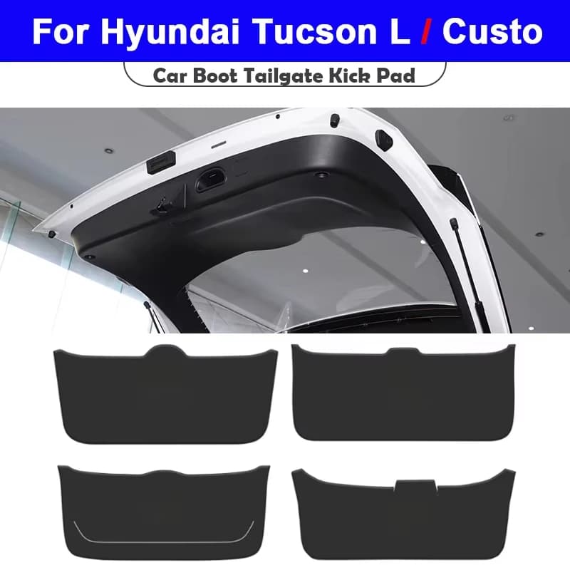 Protection de hayon en cuir pour Hyundai Tucson L Custo 2006-2025, accessoires intérieurs de voiture pour la protection de la porte arrière du coffre