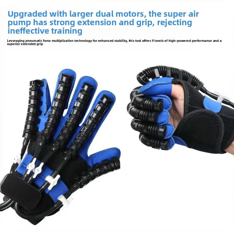 Gants robotisés d'exercice pour la rééducation des doigts (gauche/droite) – Idéal pour AVC, hémiplégie, infarctus cérébral – Usage domestique