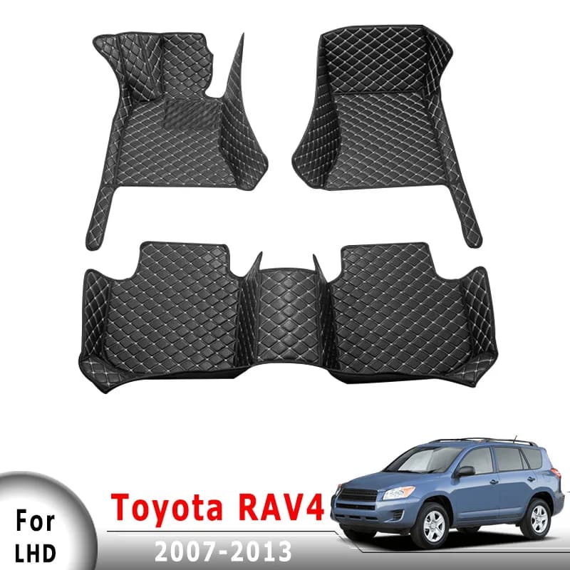 Tapis de sol de voiture tapis de coffre pour Toyota RAV4 RAV 4 2007 2008 2009 2010 2011 2012 2013 accessoires d'intérieur automobile tapis imperméables