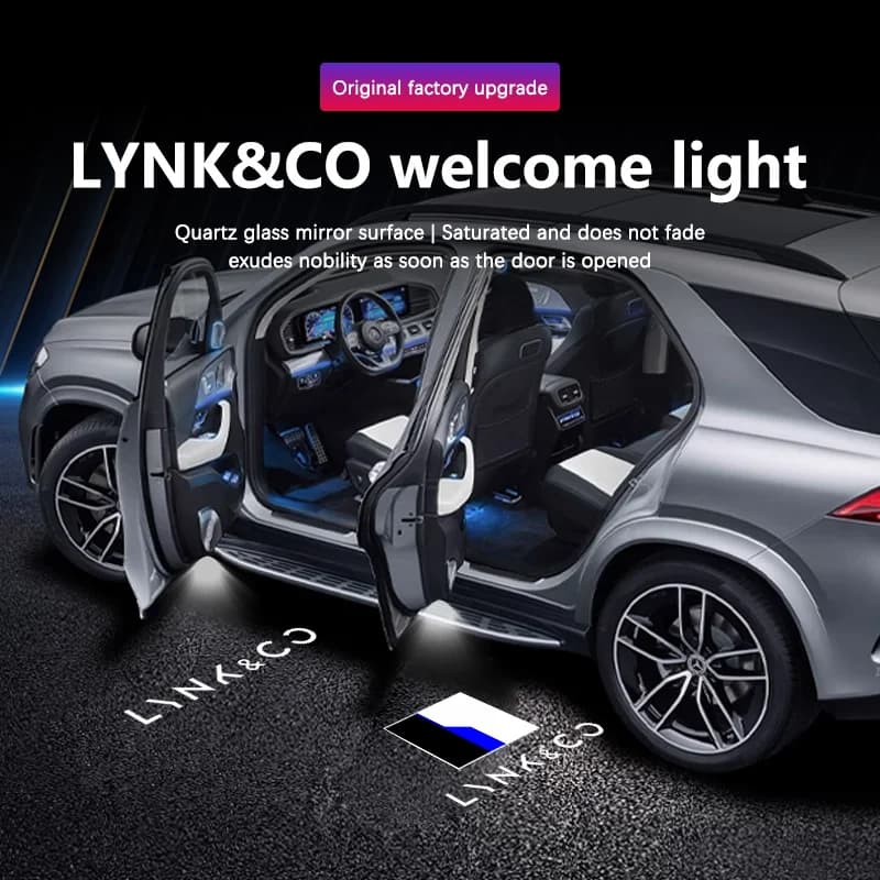 Projecteur de logo de porte de voiture à LED Lumière de bienvenue pour Lynk&Co 01 02 03 05 09 Accessoires de voiture