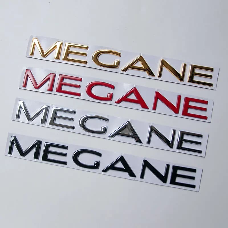 Autocollants de coffre avec lettres MEGANE, pour Renault MEGANE 1 2 3 4 MK1 MK2 MK3 MK4 RS, accessoires extérieurs
