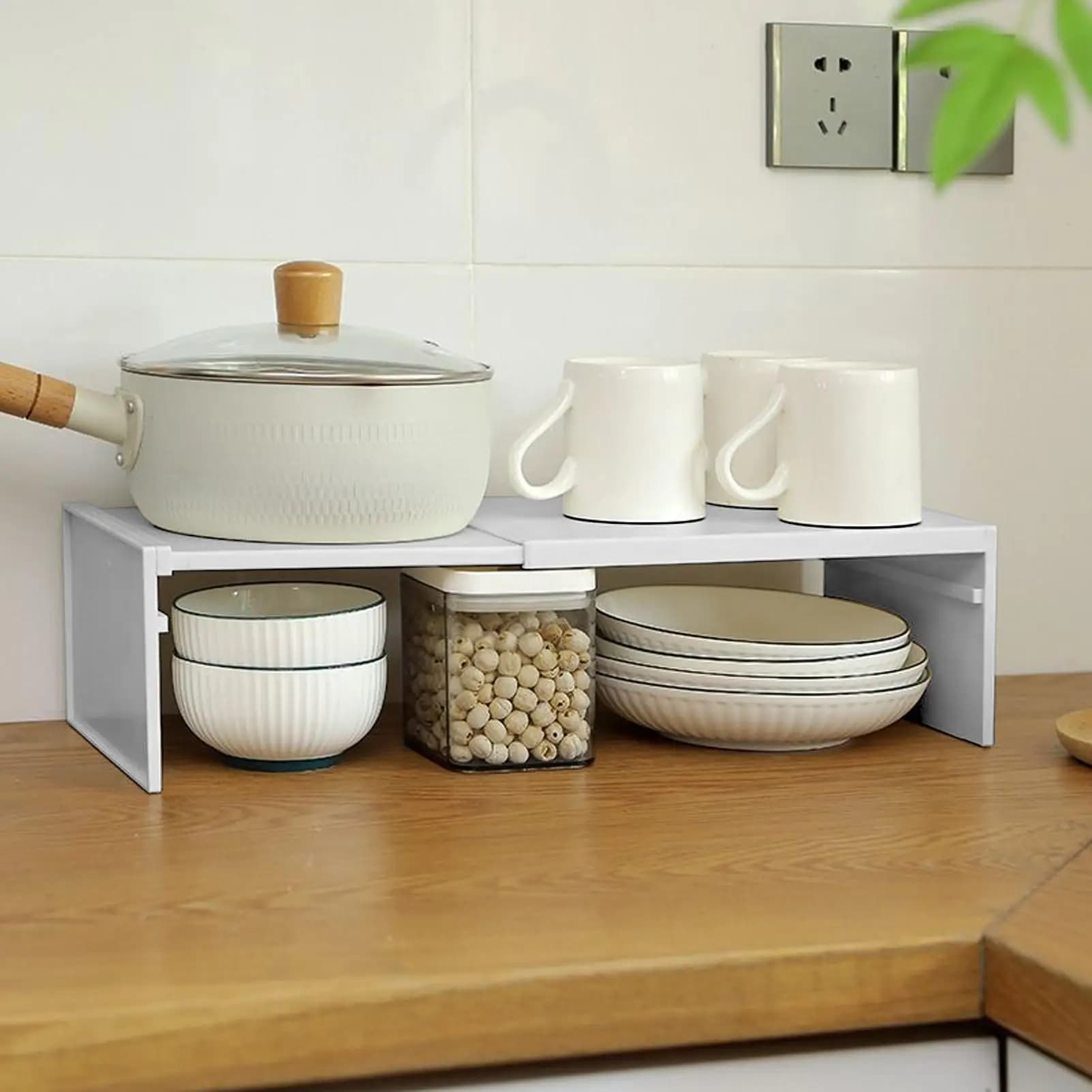 Étagère de rangement extensible pour armoire de cuisine, organisateur de comptoir, organisateur de chaussures, gain de place