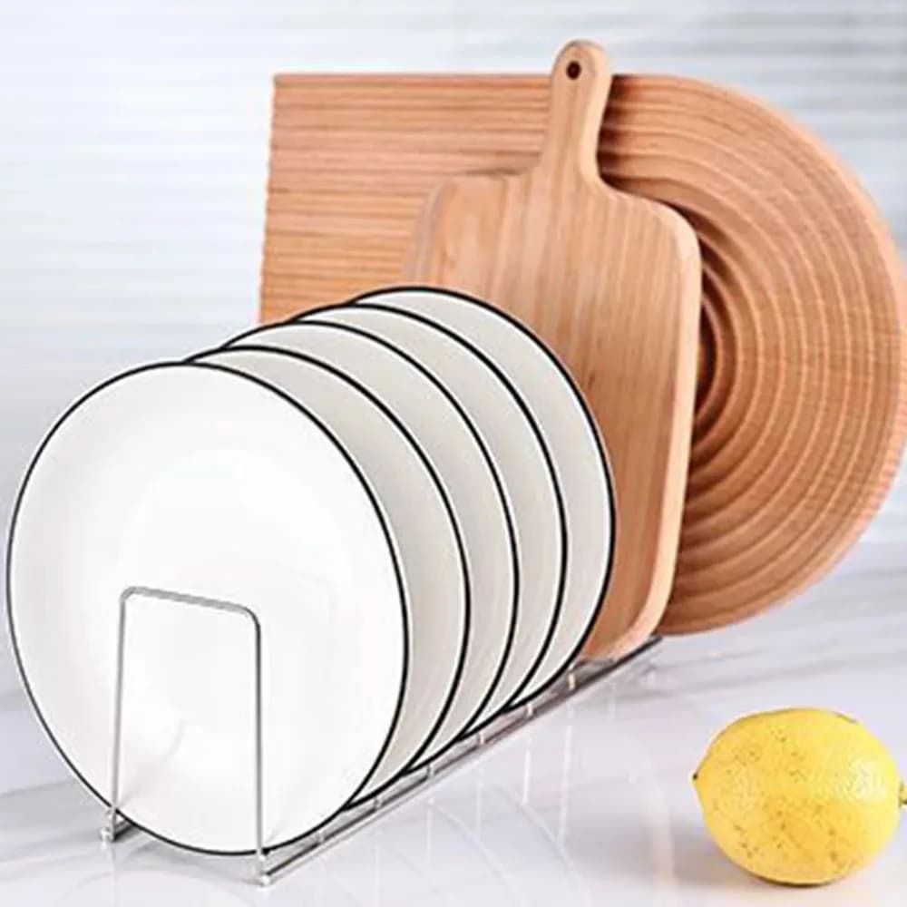Égouttoir à vaisselle en acier inoxydable, support de rangement polyvalent pour assiettes argentées, bols peu encombrants, support d'égouttoir pour cuisine