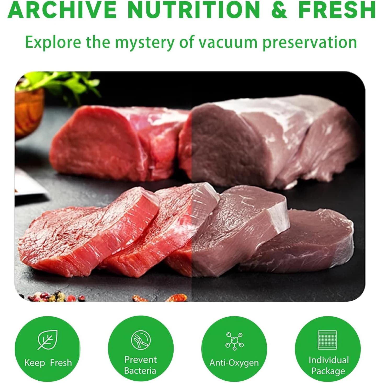 Sacs de conservation sous vide prolongent la fraîcheur des aliments, organisent le réfrigérateur et bloquent les odeurs. Scellés réutilisables et étanches pour une efficacité optimale