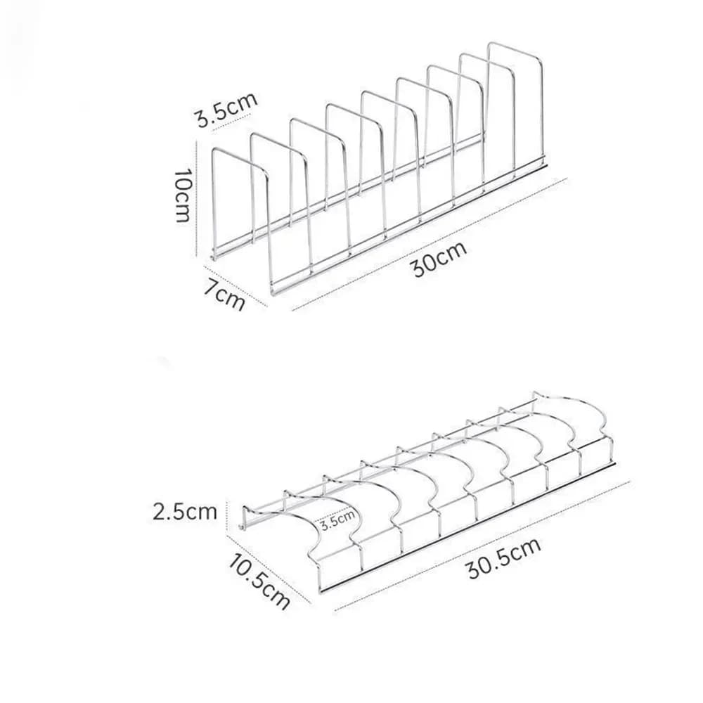 Égouttoir à vaisselle en acier inoxydable, support de rangement polyvalent pour assiettes argentées, bols peu encombrants, support d'égouttoir pour cuisine