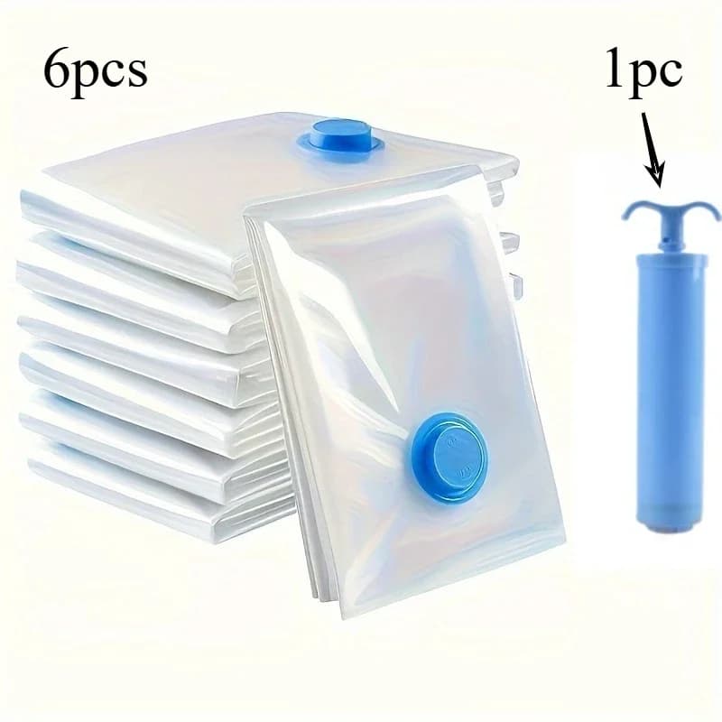 Sac de rangement sous vide avec pompe manuelle | Sac de voyage portable pour vêtements, couvertures, literie, couette