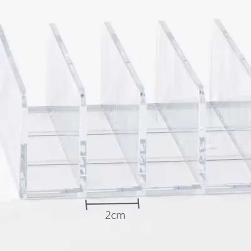 Boîte de rangement pour maquillage, étagère transparente à 7 compartiments, présentoir multi-cellules pour cosmétiques, fard à joues, fard à paupières, gain de place, durable