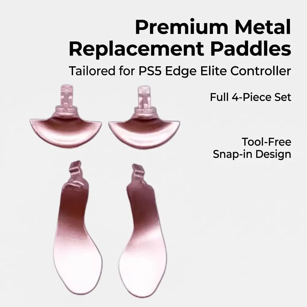 Paddles métalliques pour manette PS5 Edge Elite – Pièces de modification DIY, ajustement parfait, haute fréquence de jeu, bouton de remplacement durable
