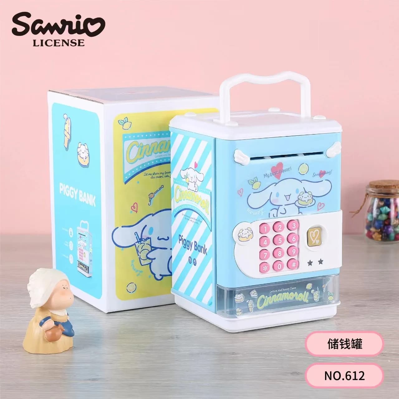 Tirelire Sanrio Kuromi pour enfants, tirelire à monnayeur mignonne, sûre, jouet éducatif pour filles