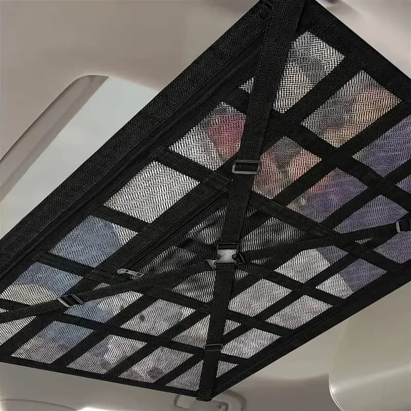 Filet de rangement de toit pour voiture, organisateur de coffre gain de place, sac de rangement pour accessoires
