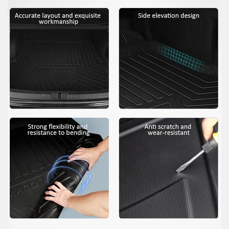 Polymères de Coffre de Voiture pour KIT 2008 P24 2020 2021 2022 2023 E2008, Tampon de Protection Étanche OligMaterial, Accessoires