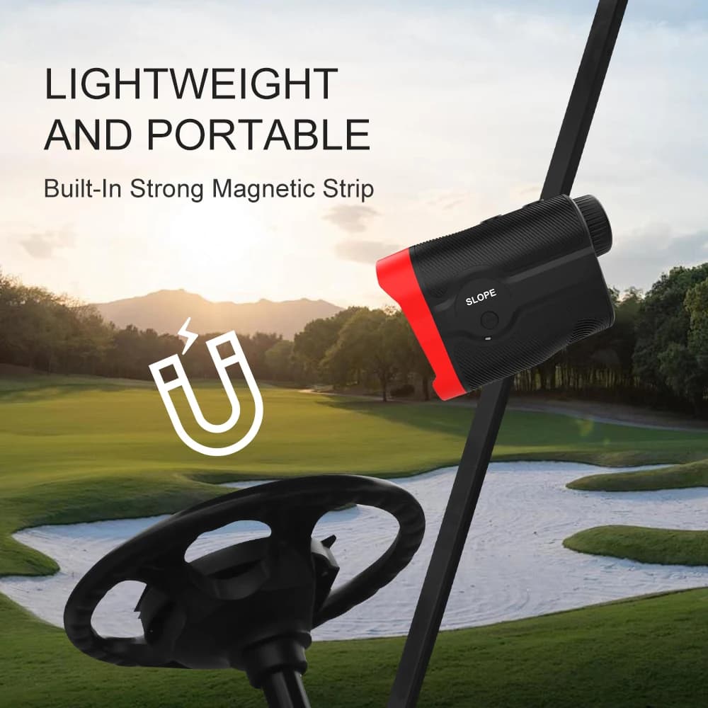 Télémètre de golf REVASRI 1000 yards avec fonction pente, verrouillage de la bannière, vibration, poignée confortable, magnétique, homologué pour les tournois