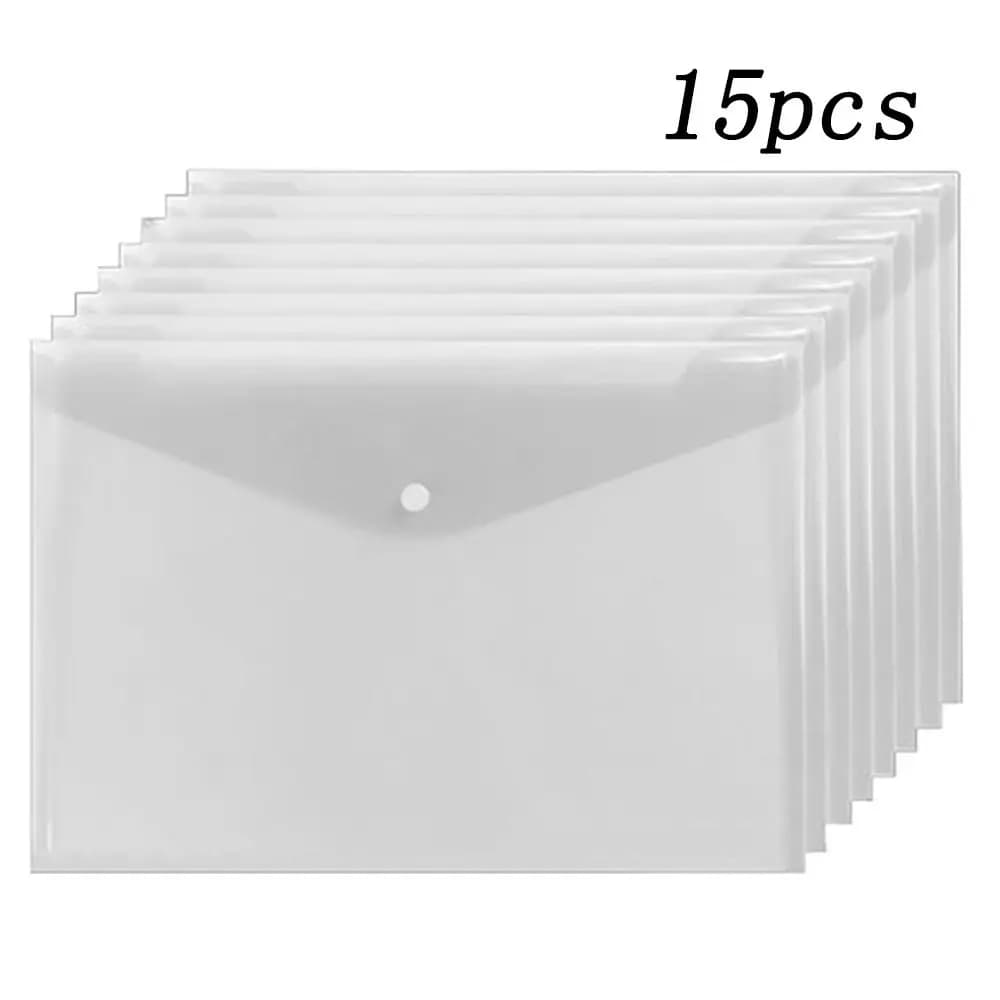 Sac d'enveloppe de bureau, rangement du papier, dossiers en plastique A5/A4, porte-fichiers A5/A4, sac de fichiers Transparent