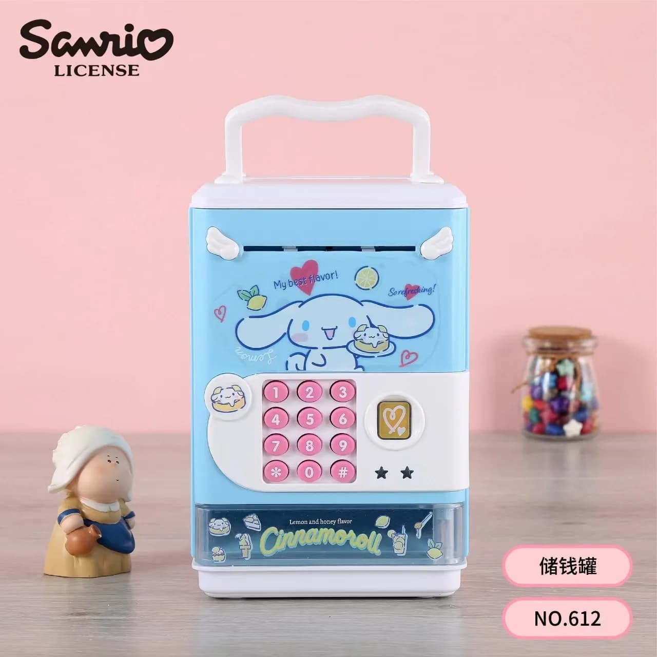 Tirelire Sanrio Kuromi pour enfants, tirelire à monnayeur mignonne, sûre, jouet éducatif pour filles