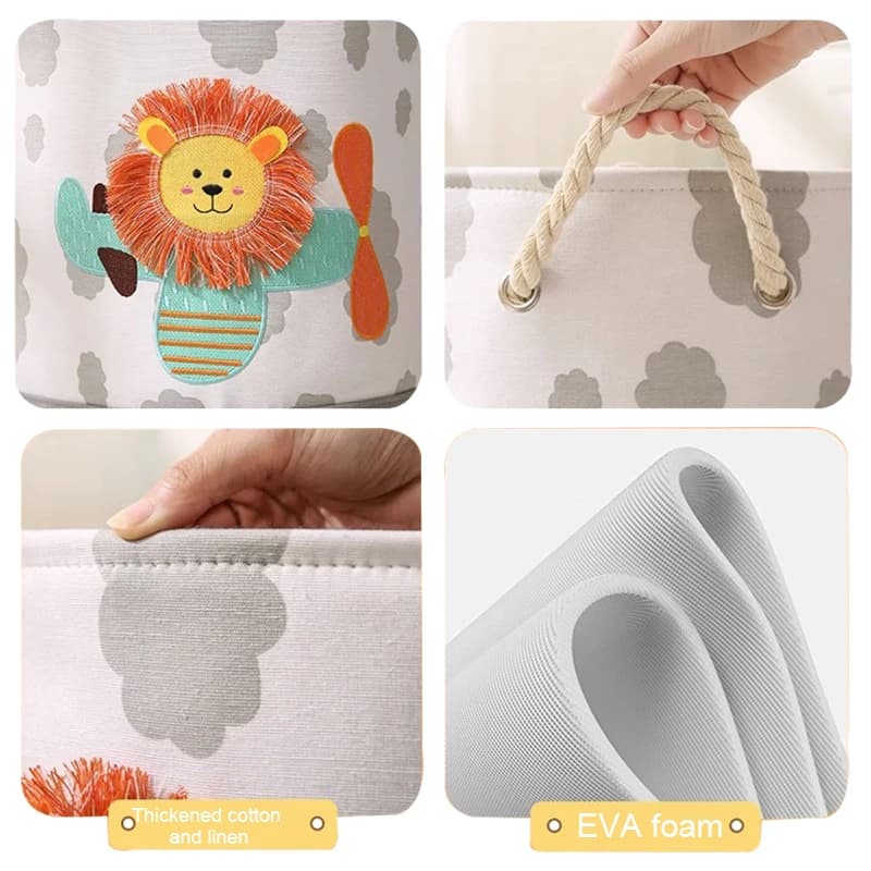 Mir de rangement pliant pour linge de maison, armoire en tissu, bureau, chambre à coucher, Cisco, jouets, panier à linge avec poignée