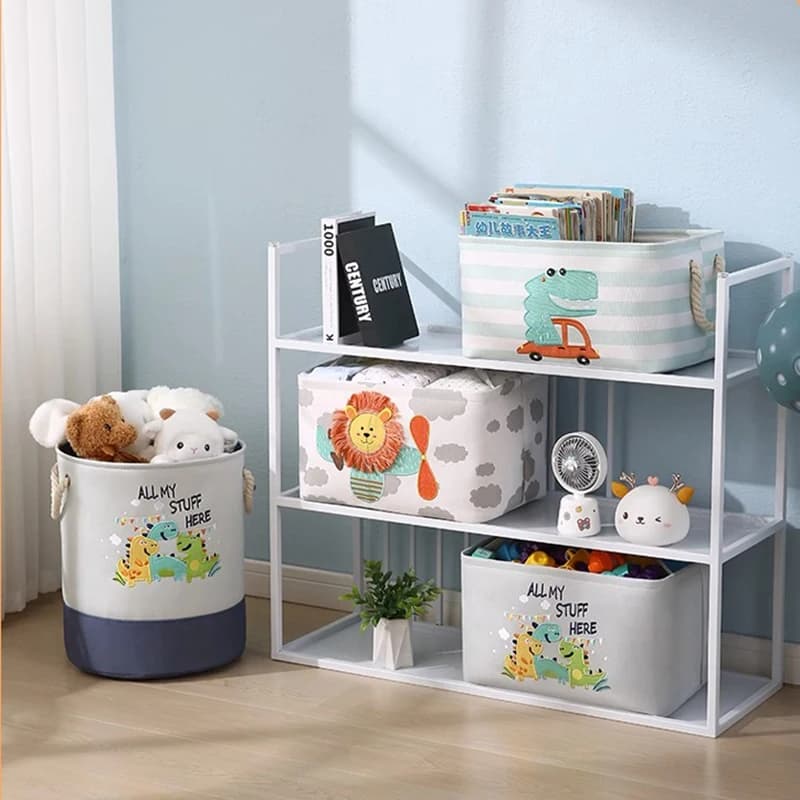 Mir de rangement pliant pour linge de maison, armoire en tissu, bureau, chambre à coucher, Cisco, jouets, panier à linge avec poignée