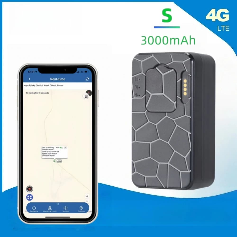 Mini traceur GPS 4G avec batterie 3000 mAh, magnétique, antivol, enregistreur de véhicule, localisateur en temps réel avec application gratuite