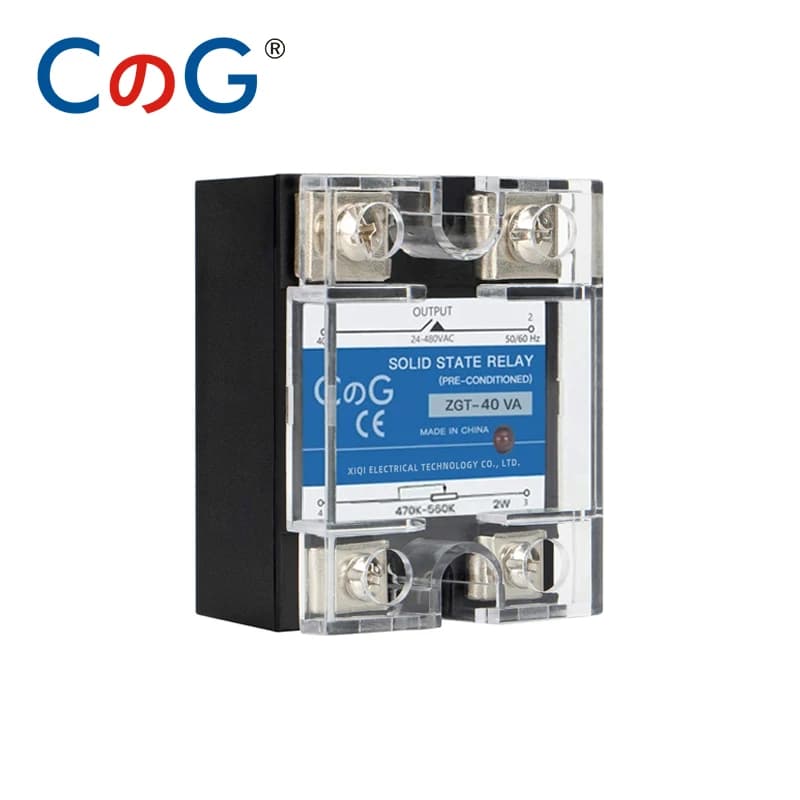 CG SSR-10VA 25VA 40VA SSR régulateur de tension monophasé relais dissipateur de chaleur 10A 25A 40A VA relais à semi-conducteurs