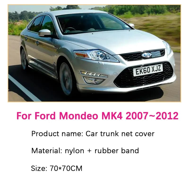 Crochets de réseau de coffre de voiture pour Ford Mondeo, MK4, 2007, 2008, 2009, 2010, 2011, 2012, filet à mailles, évaluation de la cargaison, accessoires de voiture