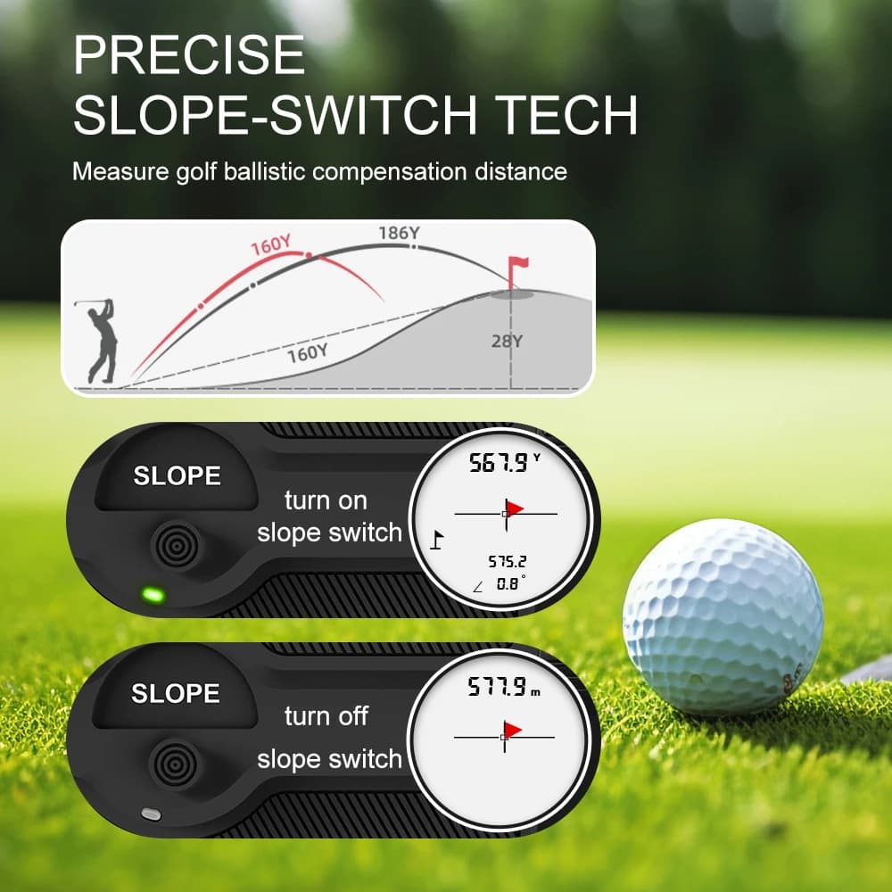 Télémètre de golf REVASRI 1000 yards avec fonction pente, verrouillage de la bannière, vibration, poignée confortable, magnétique, homologué pour les tournois