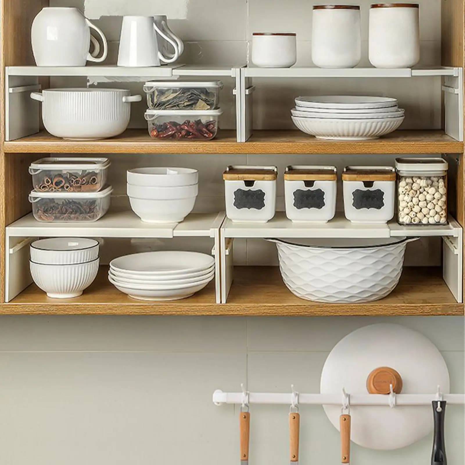 Étagère de rangement extensible pour armoire de cuisine, organisateur de comptoir, organisateur de chaussures, gain de place