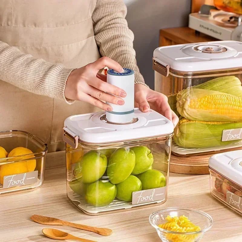 Boîte de conservation sous vide, récipient hermétique, grande capacité, distributeur de nourriture, boîte de rangement pour la cuisine