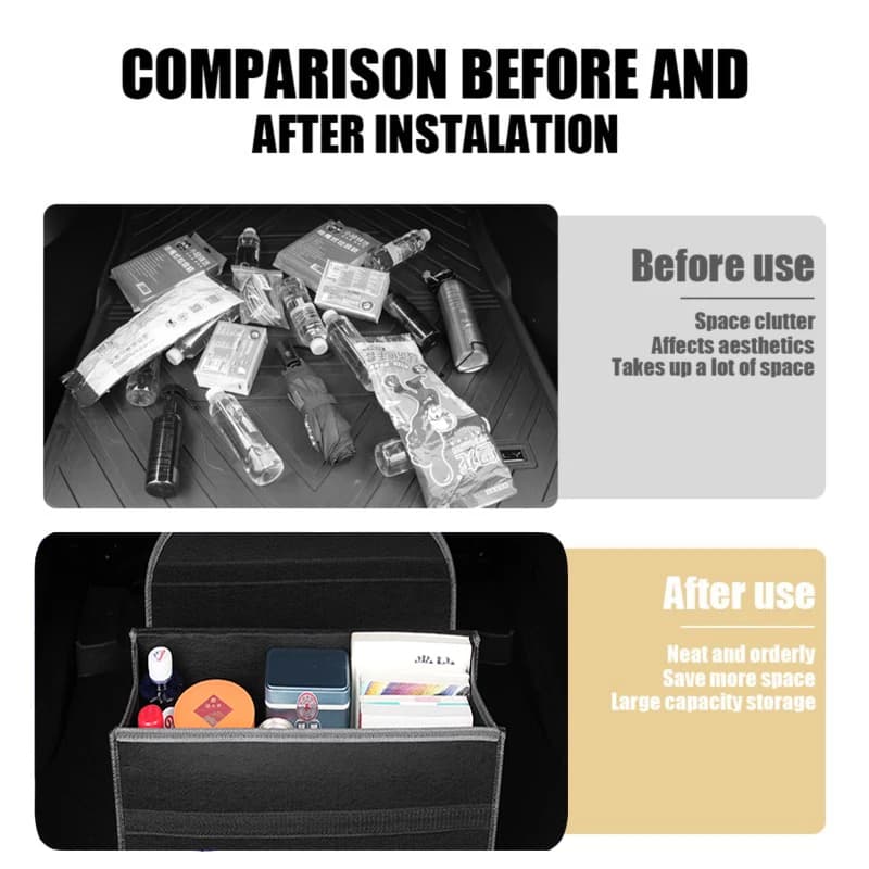 Boîte de rangement de coffre de voiture Peugeot, sac de rangement pliable de grande capacité pour Peugeot 408 4008 308 3008 Rifter 5008 508 2008 208 301