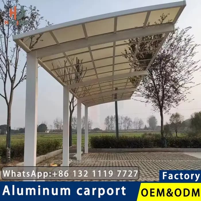Abri de voiture extérieur en aluminium pour jardin, garage métallique pour voiture, abri de voiture extérieur 3x6 pour stationnement