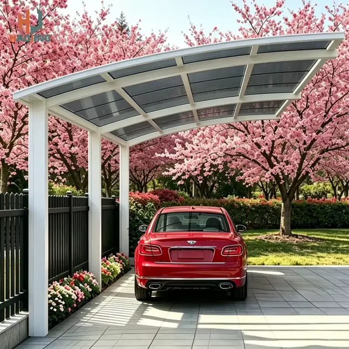 Abri de voiture extérieur en aluminium pour jardin, garage métallique pour voiture, abri de voiture extérieur 3x6 pour stationnement