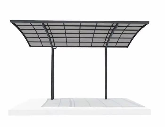 Abri de voiture extérieur avec toit arqué en polycarbonate, abri de voiture en PVC, garage en métal étanche pour le stationnement, infraction