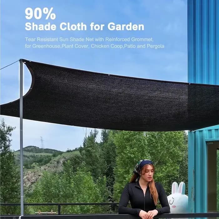 Voile d'ombrage pour jardin 3x6 pieds