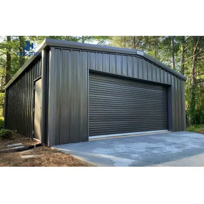 Structure en acier préfabriquée pour abri de voiture, garage portable, hangar de stockage, ou bâtime
