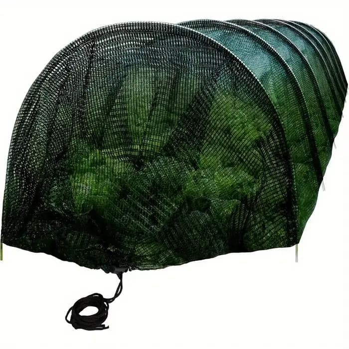 Serre de tunnel de jardin à cadre métallique durable de 10 pieds avec filet d'ombrage et couvercle e
