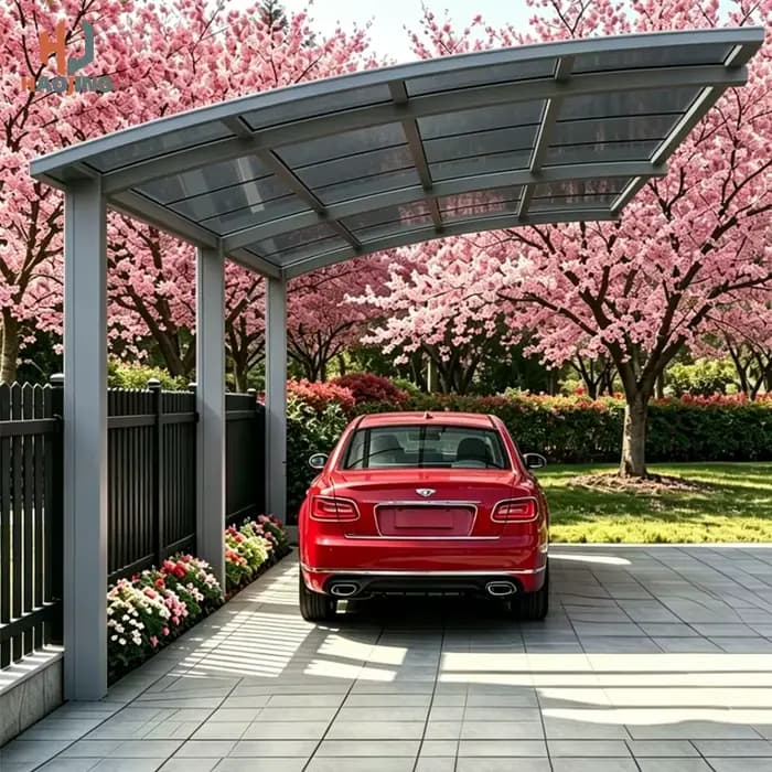 Abri de voiture extérieur en aluminium pour jardin, garage métallique pour voiture, abri de voiture extérieur 3x6 pour stationnement