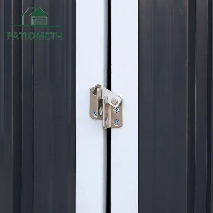 Abri de garage métallique robuste 12x20 pieds avec portes doubles latérales en acier pour le stockage de véhicules et d'équipements