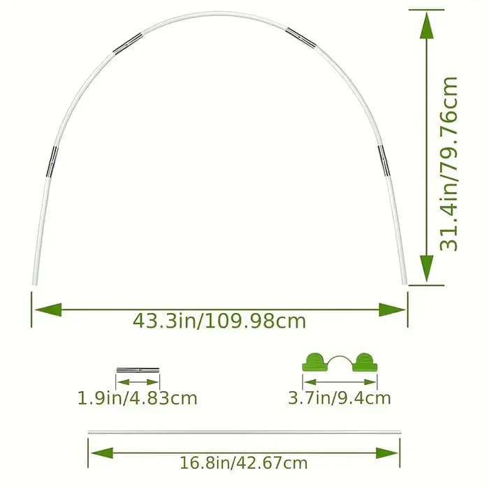 Arceaux de serre pour projets DIY ou tunnels végétaux larges