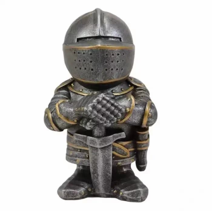 Statue de Jardin Gnome Chevalier, Gardien Croix Templier, Armoires de Guerrier, Miniature Samouraï,