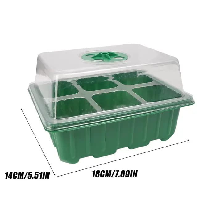 Pot de semis avec couvercle, plateaux de germination à 6/12 trous, boîte de germination pour serre,